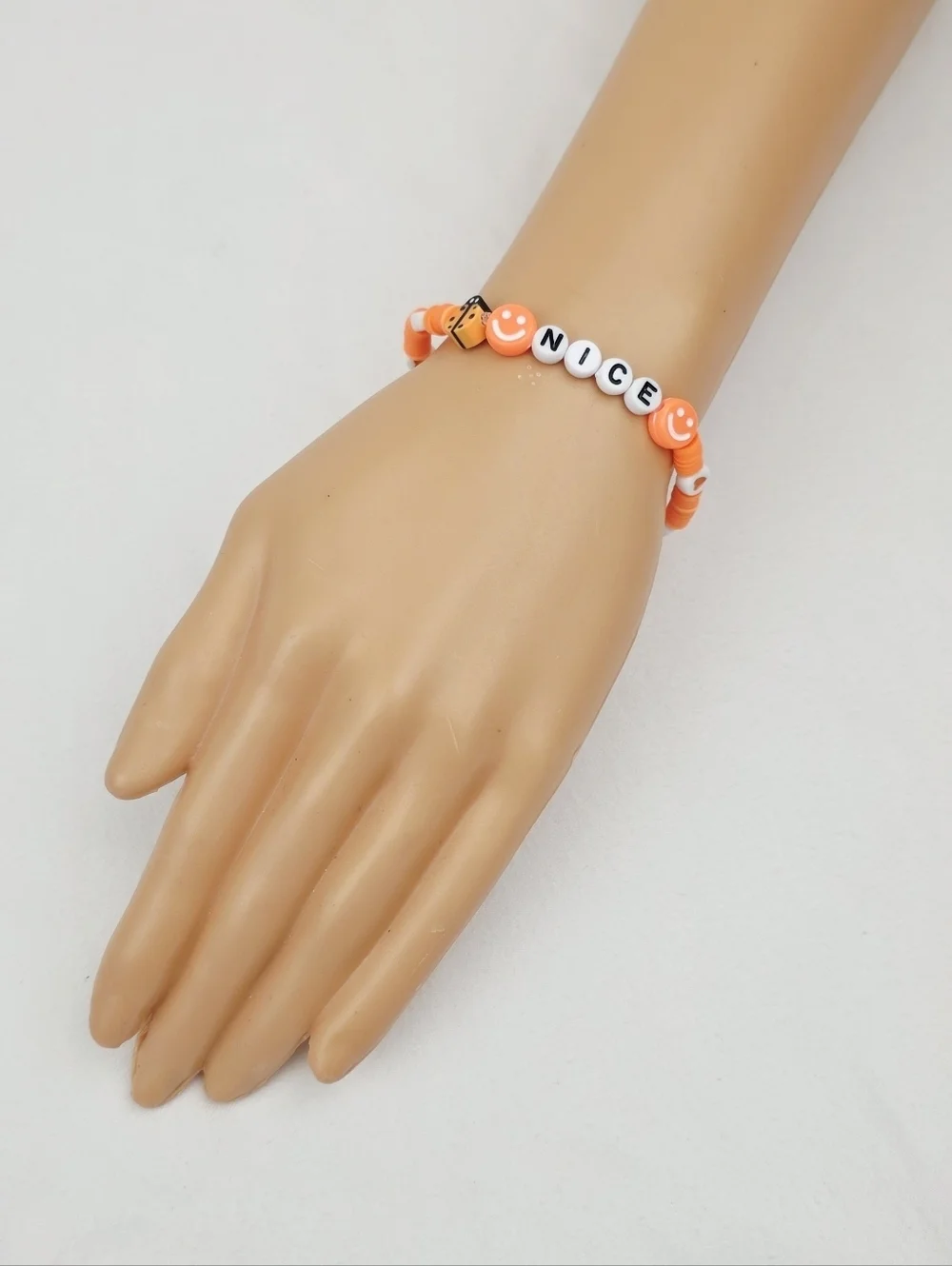 Handmade Clay Bead Smiley Face Nice Bracelet